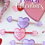 Tell your Valentines they are all right (or is it write?) with these adorable Cupid's Arrow Printable Pencil Valentines. These DIY Valentine's Day cards are fun for the kids to make. #ValentineCards #KidsCrafts