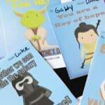 Calling all Star Wars fans! Spread some love over the galaxy this Valentine's Day. Print these Free printable Star Wars Classroom Valentine Cards. Star Wars fans will love these free printable Star Wars Valentine Cards. #startwars #starwarscraft #valentinecards #valentinecraft