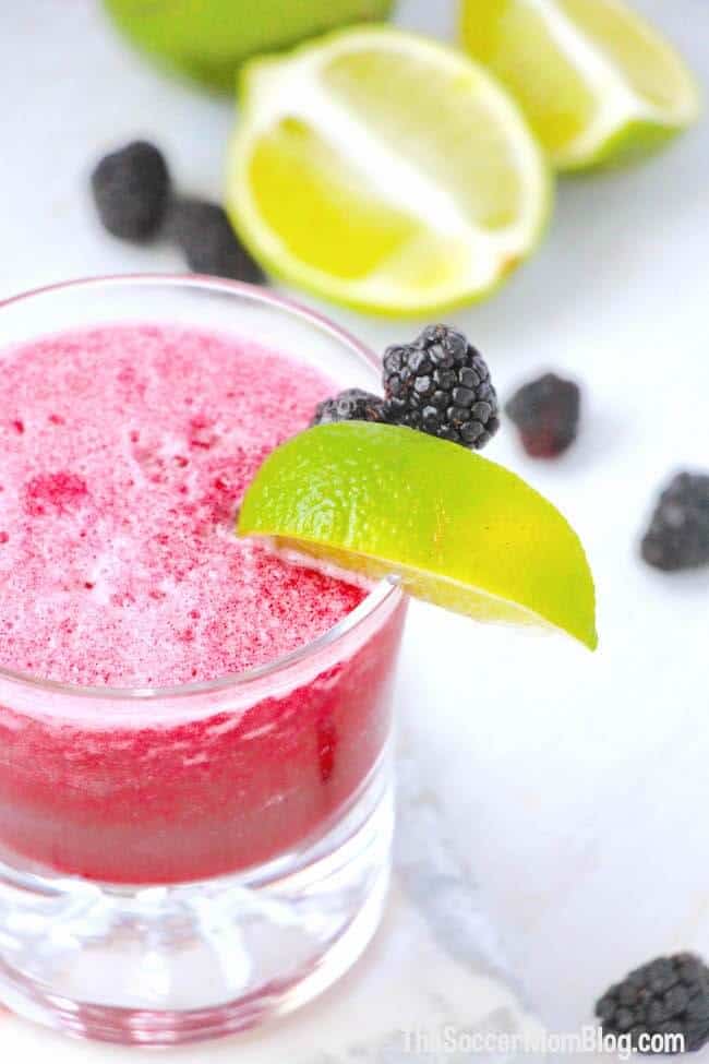 Frozen Blackberry Margarita (2 Ways)