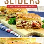 You don't have to go to the famous Brown Hotel to enjoy these Kentucky Hot Brown Sliders. These drool-worthy sandwiches are a delicious homemade version of the yummy Hot Brown. This easy slider recipe is also a great tailgating sandwich. It's easy sandwich recipe to serve for your next party too. #kentuckyhotbrown #sliders #easysandwich #superbowlparty