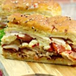You don't have to go to the famous Brown Hotel to enjoy these Kentucky Hot Brown Sliders. These drool-worthy sandwiches are a delicious homemade version of the yummy Hot Brown. #hotbrown #sliders #kentuckyhotbrown #sandwich