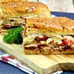 You don't have to go to the famous Brown Hotel to enjoy these Kentucky Hot Brown Sliders. These drool-worthy sandwiches are a delicious homemade version of the yummy Hot Brown. #hotbrown #sliders #kentuckyhotbrown #sandwich