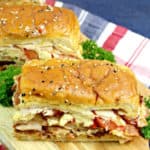 You don't have to go to the famous Brown Hotel to enjoy these Kentucky Hot Brown Sliders. These drool-worthy sandwiches are a delicious homemade version of the yummy Hot Brown. #hotbrown #sliders #kentuckyhotbrown #sandwich