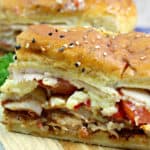 You don't have to go to the famous Brown Hotel to enjoy these Kentucky Hot Brown Sliders. These drool-worthy sandwiches are a delicious homemade version of the yummy Hot Brown. #hotbrown #sliders #kentuckyhotbrown #sandwich