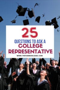 Ready to start the college search with your son or daughter? Here are 25 Questions To Ask A College Representative when you a visiting colleges. #college #collegesearch #collegeplanning #dormroom