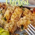 Tired of the same old chicken recipe for dinner? Mix things up with this easy and delicious Parmesan Dijon Chicken recipe for weeknight dinner. #chickenrecipe #easyrecipe #chickendinner #parmesanchicken