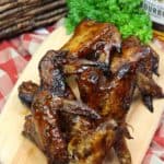 Wow your crowd at your next bbq or summer gathering. These Grilled Bourbon Chicken Wings are a deliciously simple grilled chicken recipe. #wings #grilledchickenwings #wingrecipe #bbq