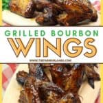 Wow your crowd at your next bbq or summer gathering. These Grilled Bourbon Chicken Wings are a deliciously simple grilled chicken recipe. #wings #grilledchickenwings #wingrecipe #bbq