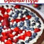 Red White And Blue Brownie Pizza