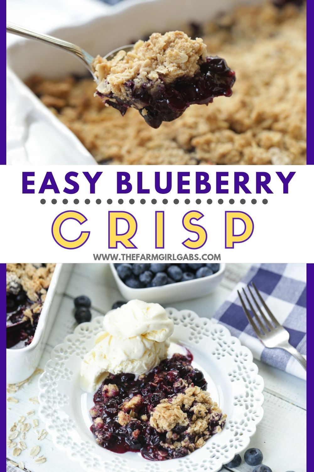 Quick & Easy Blueberry Crisp - The Farm Girl Gabs®