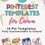 Want to conquer the creative Pin game but don't have the time? These Canva Templates for Pinterest are fully editable in Canva and can be customized to fit your business or blog. #pinteresttemplate #canvatemplate #socialmedia