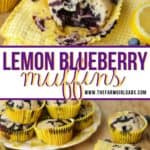 Sweet farm-fresh blueberries and tart lemons pair up for these delicious Lemon Blueberry Muffins. This easy recipe is perfect for breakfast or dessert. This muffin recipe is a delicious twist to the classic blueberry muffins. #lemonblueberrymuffins #blueberryrecipes #blueberrymuffins