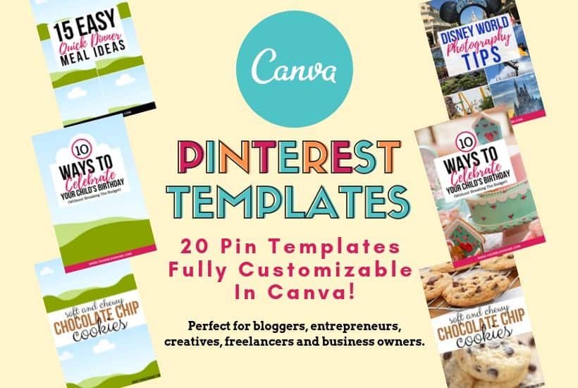 Want to conquer the creative Pin game but don't have the time? These 14 Canva Templates for Pinterest are fully editable in Canva and can be customized to fit your business or blog. 