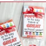 This Just Poppin In To Say Have A Great School Year is a fun Back To School Teacher Gift. Start the school year off with this fun teacher gift idea.
