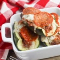 Stuffed Pizza Zucchini Boats