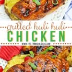 This flavorful Grilled Huli Huli Chicken recipe is delicious and simple. This Hawaiian-inspired chicken recipe is marinated and grilled to perfection. #grilledchicken #hulihulichicken #grillingrecipe #hawaiianchicken