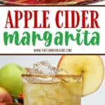 This refreshing Apple Cider Margarita is the perfect way to toast the fall season. This easy margarita recipe is a twist on the classic and full of apple flavor. Serve this refreshing fall cocktail while enjoying a nice fire. Your guests will love this fall apple recipe. It is also a perfect holiday cocktail to serve during the holiday season.