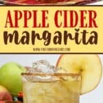 This refreshing Apple Cider Margarita is the perfect way to toast the fall season. This easy margarita recipe is a twist on the classic and full of apple flavor. Serve this refreshing fall cocktail while enjoying a nice fire. Your guests will love this fall apple recipe. It is also a perfect holiday cocktail to serve during the holiday season. Easy Fall Cocktail
