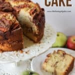 This Jewish Apple Cake recipe is moist and packed with sweet apples and cinnamon. It features a crunchy apple cinnamon topping Be sure to grab a slice before it's all gone. #jewishapplecake #applecake #applerecipe