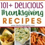 Plan your perfect Thanksgiving Day menu. From appetizers to dessert and the main dish in between your Thanksgiving dinner will be a success with one or more of these delicious 101 Best Thanksgiving Recipes. #Thanksgivingrecipe #maindish #thanksgivingsidedish #desserts