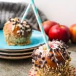 Nothing says fall like crisp apples. Add a sweet twist to your apples with this easy and delicious Homemade Caramel Apples recipe. This is a fun fall apple dessert to decorate and eat! These yummy apple snacks will be a hit, #applerecipe #caramelapples #candyapples #falldessert