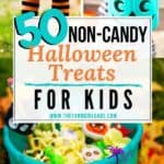 Skip the candy this Halloween! Here are some Non-Candy Halloween Treats you can hand out to trick or treaters instead. These Halloween treat ideas are great non-candy alternatives to hand out to trick-or-treaters this Halloween night. Great teal pumpkin ideas for kids with allergies. #Halloweentreats #noncandytreats #tealpumpkinproject