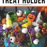 This DIY Teal Pumpkin Treat Holder is all treats and no tricks. Trick or Treaters will love this teal pumpkin filled with non-candy treats.