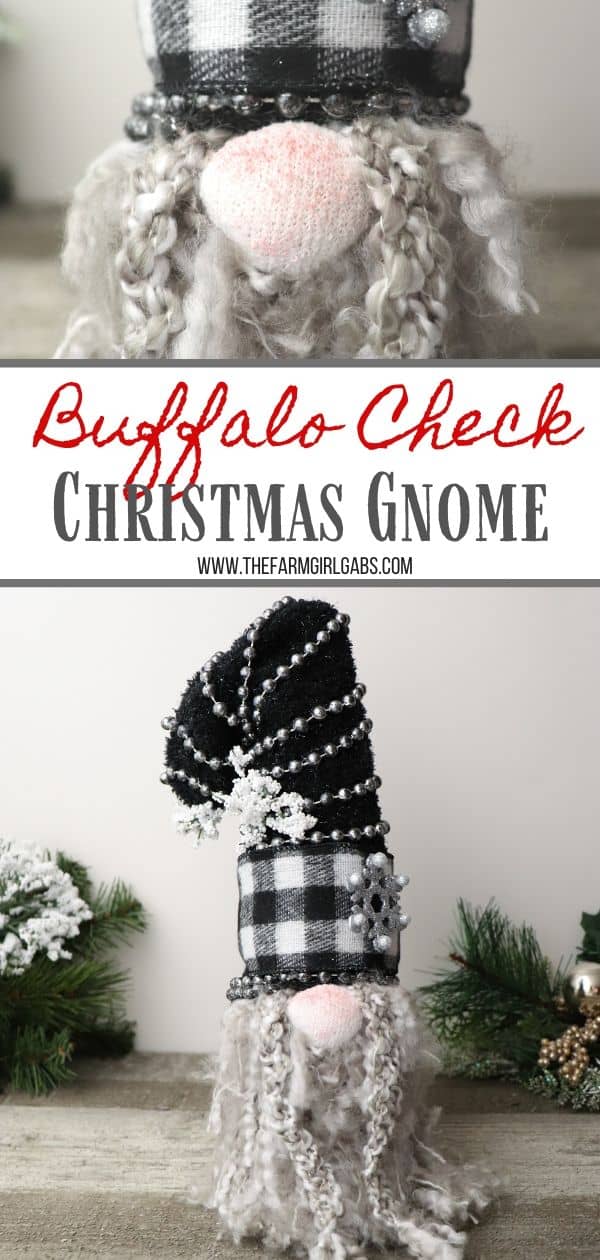 Gnomes are so popular right now. Celebrate the season with this DIY Buffalo Check Christmas Gnome is a fun Christmas craft you can make yourself.