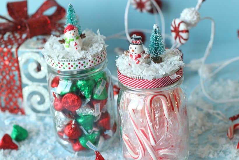 Christmas Candy Jar with Cute Lids, Glass Candy Jars, Candy Buffet