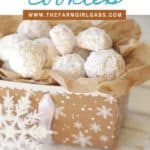 Whether you call them Mexican Wedding Cookies, Russian Tea Cakes or Snowball Cookies, these delicate buttery cookies, rolled in powdered sugar (with many different names) are a staple each year at Christmas. This easy 6-ingredient Christmas cookie is versatile too. Change up the flavoring or add-in ingredients and create a whole new cookie recipe. #mexicanweddingcookies #ChristmasCookies #cookierecipe #RussianTeaCakes