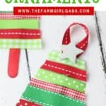 These Ribbon Tree Ornaments are a fun Christmas craft to make. Use any colorful ribbon to make these easy ornaments for your Christmas tree. This is a fun Christmas craft for kids too. #ornaments #ChristmasTree #ChristmasCraft