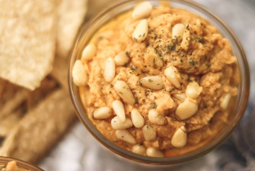 Add a delicious fall twist to a traditional hummus recipe. This Sweet Potato Hummus recipe is a tasty appetizer or snack. #hummus #easyappetizer #sweetpotatorecipe