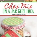 Need a quick food gift idea this holiday season? Grab a mason jar and make this easy Chex Mix Gift In A Jar for those on your gift list. #masonjargifts #giftinajar #giftidea
