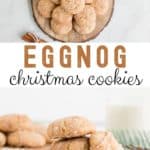 Eggnog Cookies are a fun twist to the classic snickerdoodle cookie. This easy holiday cookie recipe is soft, chewy and rolled in cinnamon sugar.
