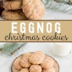Eggnog Cookies are a fun twist to the classic snickerdoodle cookie. This easy holiday cookie recipe is soft, chewy and rolled in cinnamon sugar.