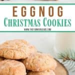 Eggnog Cookies are a fun twist to the classic snickerdoodle cookie. This easy holiday cookie recipe is soft, chewy and rolled in cinnamon sugar.