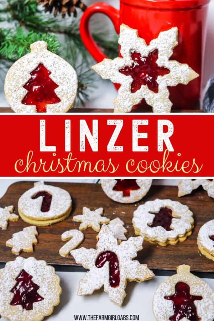 This Classic Linzer Cookies recipe will totally be your jam (no pun intended). Win your Christmas Cookie Swap with this delicious cookie recipe. This traditional Linzer sandwich cookie recipe is full of buttery almond flavor and filled with sweet raspberry jam. #chrismtascookie #cookieswap #linzercookies