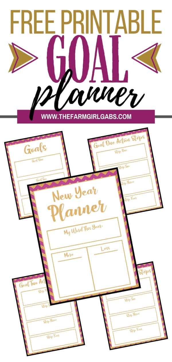 New Year Goal Planner Free Printable - The Farm Girl Gabs®