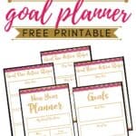 Set some goals for yourself this year. Download this free printable New Year Goal Planner to help you track and achieve success this year. #goalplanner #newyearplanner