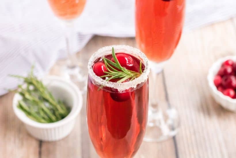 Toast the holiday season with this refreshing Cranberry Mimosa. This seasonal drink is perfect to serve at Thanksgiving, Christmas or to ring in the New Year.