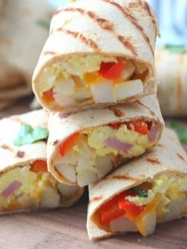 Tasty Loaded Breakfast Burritos Story - The Farm Girl Gabs®