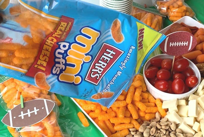 Score big at your game day party with this easy Football Party Snack Tray. This party snack idea will have your guest cheering for more!