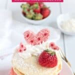 These Pink Ombre Pancakes are the perfect homemade Valentine's Day Pancake Recipe. Your family will love these light and fluffy pancakes. Share some love and make easy pancake recipe can be served all year long. #valentinesdaypancakes #ombrepancakes