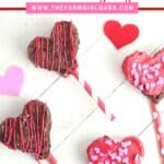 These heart-shaped Valentine Brownie Pops are an easy holiday treat. They are an easy dessert to make for Valentine's Day or all year long. This Valentine's Day Dessert is so easy to make and kids will love it.