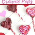 These heart-shaped Valentine Brownie Pops are an easy holiday treat. They are an easy dessert to make for Valentine's Day or all year long. This Valentine's Day Dessert is so easy to make and kids will love it.