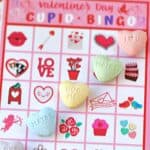 These free Valentine's Day Bingo cards are perfect for kids to play at home or classroom parties. Download these bingo cards today for some Valentine's Day fun! Download and print out this fun Valentine bingo game for hours of fun. #bingogame #valentinebingo #valentinesdaycraft #valentinesdayprintable