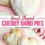 These Heart-Shaped Cherry Hand Pies are the perfect snack. Each hand pie is filled with sweet cherry pie filling sandwiched in between a flaky pie crust, then baked to perfection.