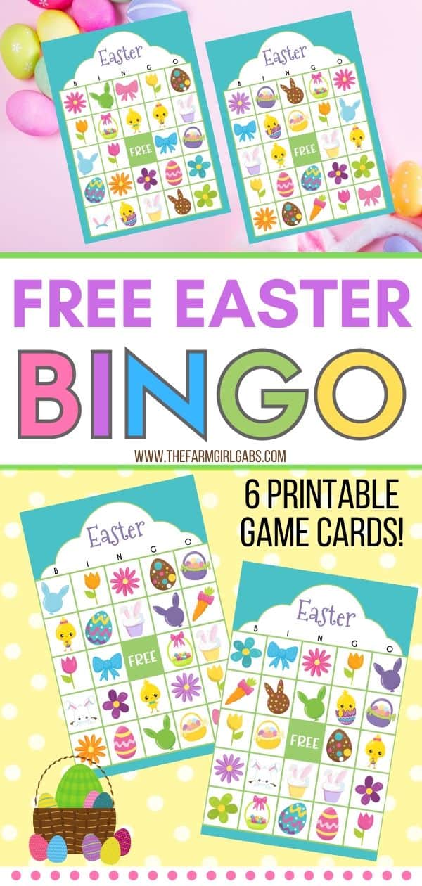 Free Easter Bingo Printable Game Cards - The Farm Girl Gabs®