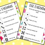 Hop into the Easter holiday with this fun Easter Egg Exchange Dice Game that kids can play. Download and print a copy of these Easter cards. This is a fun game for the kids to play after an Easter egg hunt. This game will let them trade or keep the eggs they found. If they didn't go on an egg hunt, you can provide some filled eggs for them to play with. #eastergame #eastercraft #kidsgame