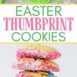 These homemade Easter Thumbprint Cookies are a sure sign of spring. Bake a batch of these easy colorful holiday cookies to share today.